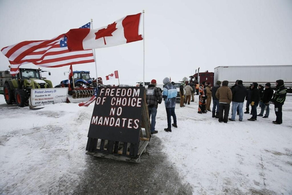 Canadian Judge Orders To End The Protest At U.S Canadian Border